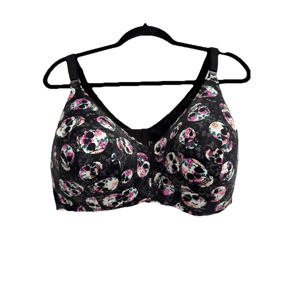 Torrid 46DDD Bra Skull 360 Back Smoothing Lightly Lined Full Coverage Balconette